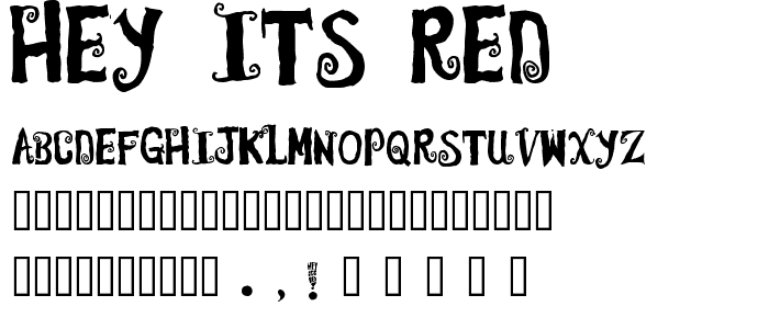 Hey Its Red font